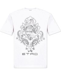 Etro - Logo Printed Crewneck T-shirt - Lyst