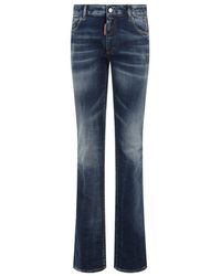 DSquared² - Logo-patch Distressed Flared Jeans - Lyst