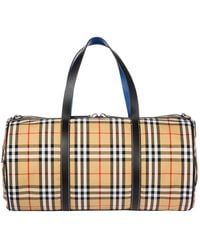 burberry large washed leather duffle bag