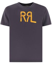 RRL - Short-sleeved Logo Printed T-shirt - Lyst