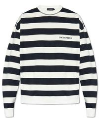 Dolce & Gabbana - Dolce & Gabbana Striped Sweatshirt - Lyst