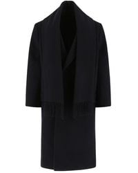 Balenciaga - Midnight Wool Blend Oversize Coat - Lyst