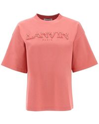 Lanvin - Curb Logo Oversized T Shirt - Lyst