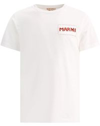 Marni - Logo Printed Crewneck T-shirt - Lyst