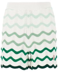 Casablanca - Gradient Wave Crochet Knitted Shorts - Lyst