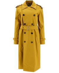 Burberry - Long Gabardine Double-breasted Belted Trench Coat - Lyst