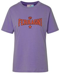 Chiara Ferragni - Lilac Cotton T-shirt - Lyst