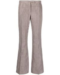 Acne Studios - Low-waisted Check Trousers - Lyst