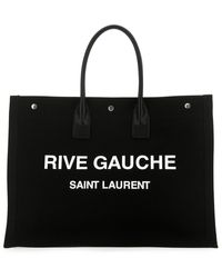 noe rive gauche logo canvas tote