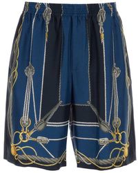 Versace - Pattern-printed Elasticated Waistband Bermuda Shorts - Lyst