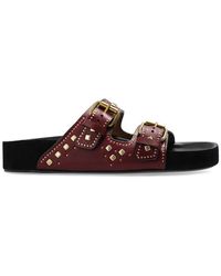 Isabel Marant - Lennyo Studded Slip-on Slides - Lyst