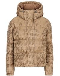 Fendi - Logo Detailed Padded Jacket - Lyst