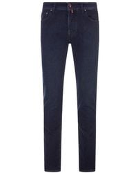 Jacob Cohen - Logo-patch Straight-leg Slim-cut Jeans - Lyst
