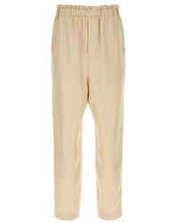 Saint Laurent - Embroidered Satin Pant - Lyst