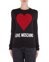 Love Moschino - Embellished Long-sleeved Sweatshirt - Lyst