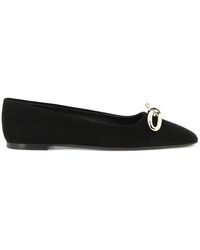 Ferragamo - Bow-detailed Slip-on Ballerina Shoes - Lyst