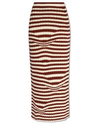 Etro - Striped Wool Skirt, - Lyst