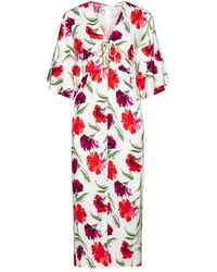 Diane von Furstenberg - Valerie Floral Print Viscose Dress - Lyst