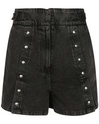 IRO - Studded Denim Shorts - Lyst