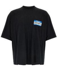 Vetements - 'My Name Sticker' T-Shirt - Lyst