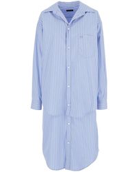 Balenciaga - Bb Striped Layered Shirt Dress - Lyst