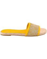 tory burch monogram espadrille slide