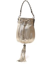 Miu Miu Tassel Detail Bucket Bag - Metallic