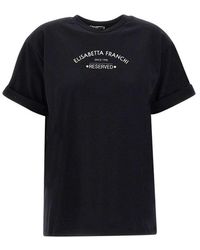 Elisabetta Franchi - Cotton T-shirt - Lyst