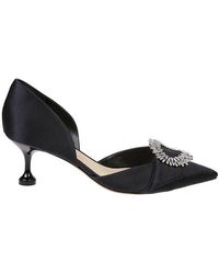 Alexandre Birman - Embellished Kitten Heel Pumps - Lyst