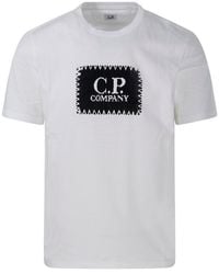 C.P. Company - Logo Patch Crewneck T-shirt - Lyst