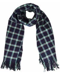 Etro - Black Checked Pattern Large Scarf In Pure New Wool - Lyst