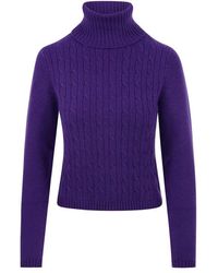 Allude - Turtleneck Knitted Jumper - Lyst