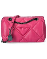 Emporio Armani - Quilted Chain-Linked Shoulder Bag - Lyst