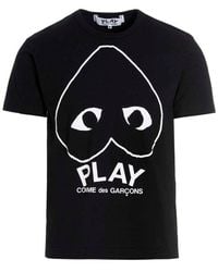COMME DES GARÇONS PLAY - Logo-Print Cotton T-Shirt - Lyst