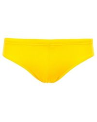 DSquared² Rear Logo Print Swim Trunks - Yellow