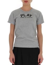 COMME DES GARÇONS PLAY - Comme Des Garçons Play Logo Printed T-shirt - Lyst