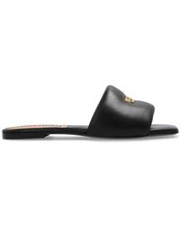Moschino - Logo-plaque Padded Slip-on Sandals - Lyst