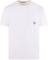 Stone Island - Logo Pocket Patch T-shirt - Lyst