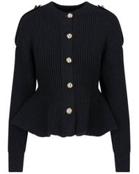 Alexander McQueen - Long Sleeved Knitted Cardigan - Lyst