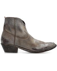 Golden Goose - Distressed Almond-toe Ankle Boots - Lyst