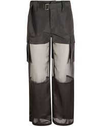 Sacai - Mid See-Through Trousers - Lyst