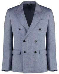 Dolce & Gabbana - Double-breasted Linen Jacket - Lyst
