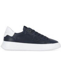 Philippe Model - Temple Round Toe Lace-up Sneakers - Lyst
