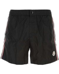 Moncler - Logo-Patch Swim Shorts - Lyst