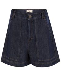 Weekend by Maxmara - Logo-Patch Denim Shorts - Lyst
