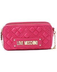 Love Moschino - Chain-linked Quilted Satchel Bag - Lyst