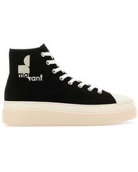 Isabel Marant - Black Canvas Austen High Sneakers - Lyst