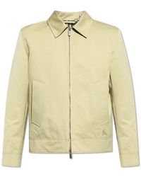 Burberry - Cotton Jacket With Logo, - Lyst