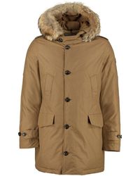 Woolrich Polar Parka With Fur Trimmed Hood - Brown