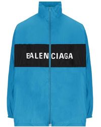 Balenciaga - Logo Printed Cotton Jacket - Lyst